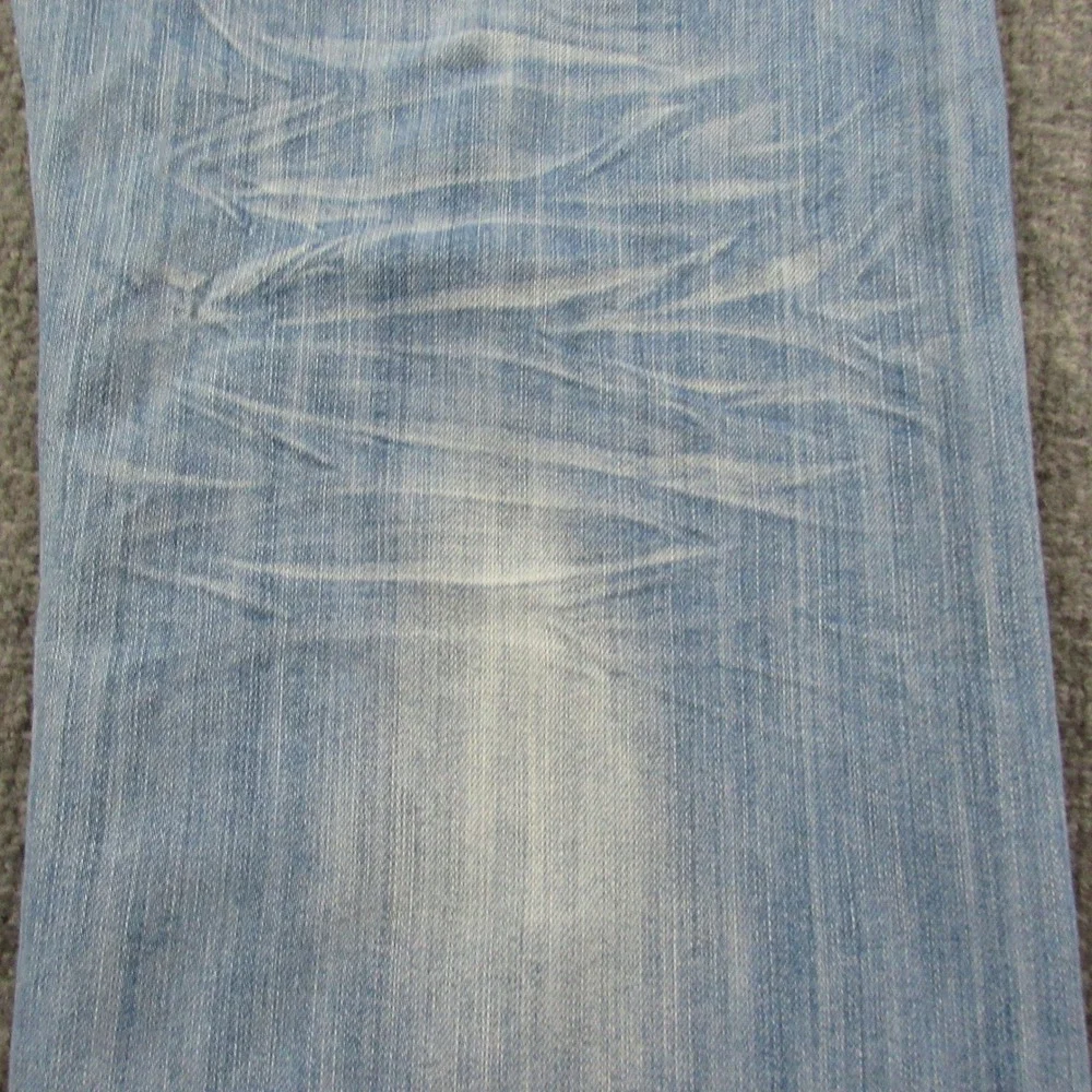 Centi-Meter Jeans Mens‎ 44x32 Light Wash Denim Jeans Embroidered Pockets